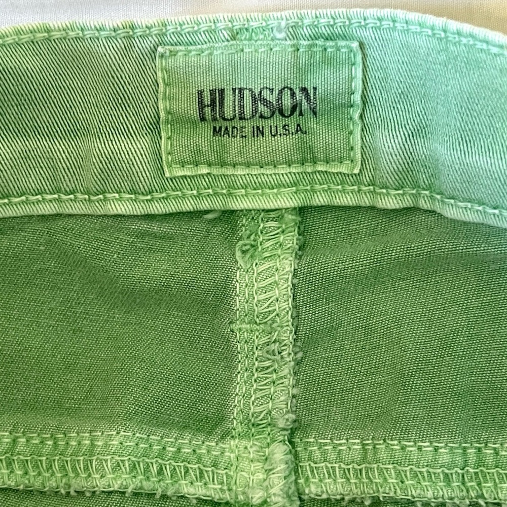 Hudson USA Mint Green Jeans Stretch Low-Rise Designer Denim Spring  Size 27 - Picture 7 of 9